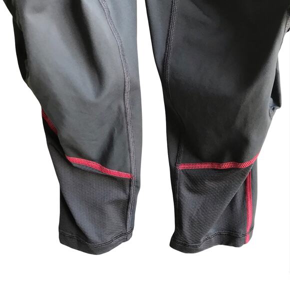 Lululemon Run Cropped Leggings Size 8 Pockets Mesh Running Gym Winter Luxtreme - Picture 6 of 9